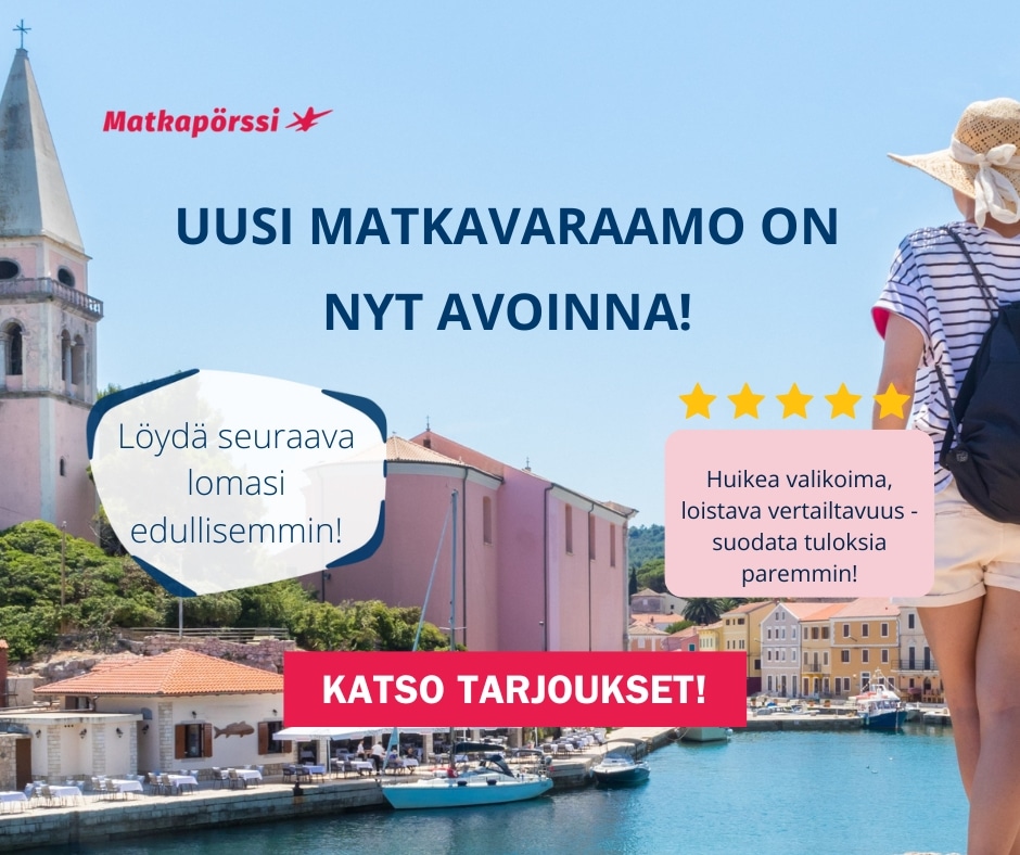 Matkapörssin uusi varaamo, josta löytää parhaat lomamatkat ja äkkilähdöt